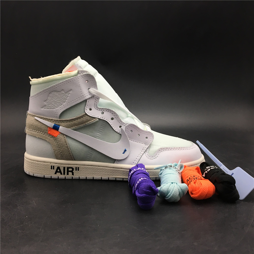 OFF-WHITE x Air Jordan 1 “White” AQ0818-100